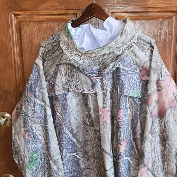 Huntworth Camouflage Adjustable Long Sleeve Hooded Rain Jacket Sz XL w Pockets - Picture 4 of 13